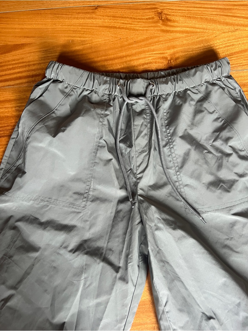 superdown Gray Drawstring Wide-Leg Track Pants - Picture 5 of 6